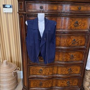 Sanctuary Midnight Blue Tencel Vest